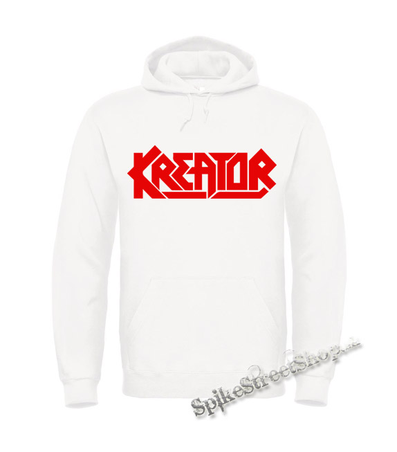 KREATOR - Logo Red - biela pánska mikina