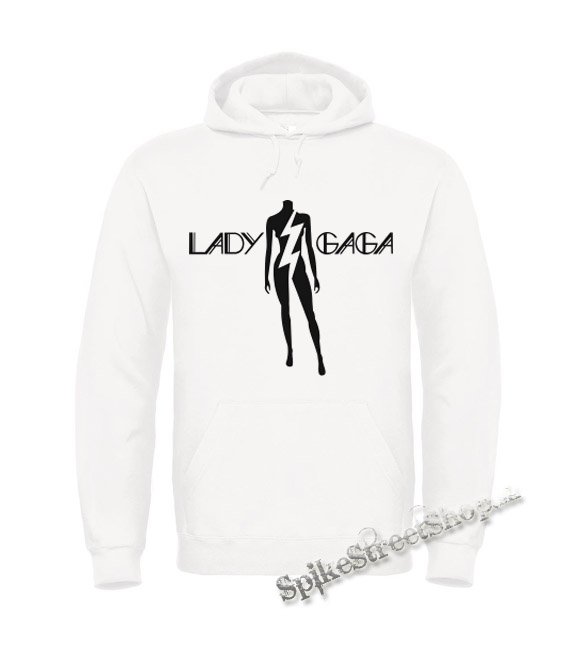 LADY GAGA - Logo - biela pánska mikina