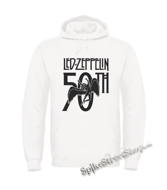 LED ZEPPELIN - Anniversary 50th - biela pánska mikina