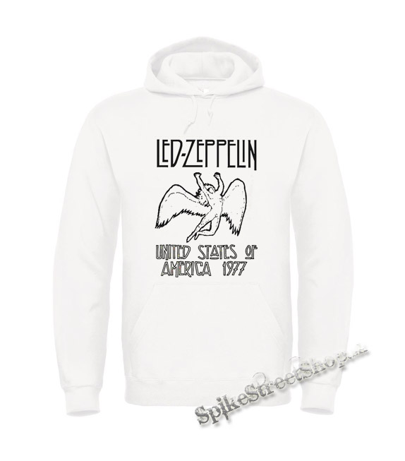 LED ZEPPELIN - United States Of America 1977 - biela pánska mikina