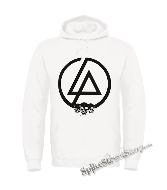 LINKIN PARK - Logo & Skulls - biela pánska mikina