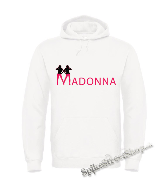 MADONNA - Logo Pink - biela pánska mikina