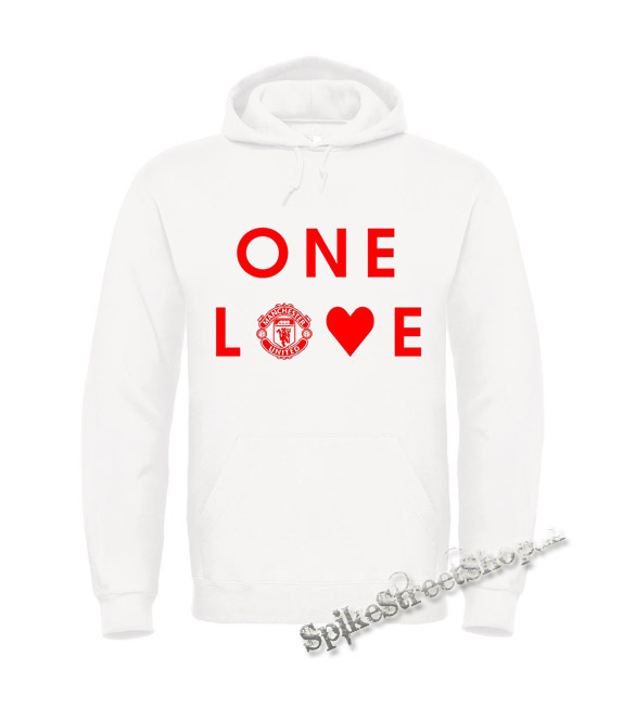 MANCHESTER UNITED - One Love - biela pánska mikina