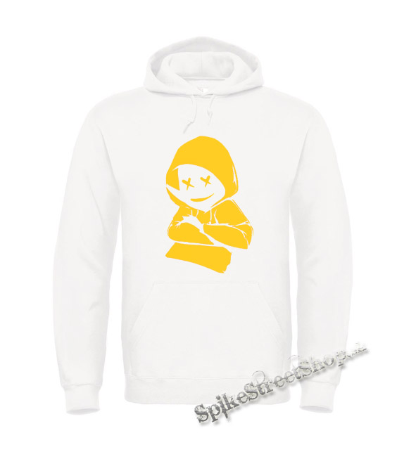 MARSHMELLO - Yellow Smile - biela pánska mikina
