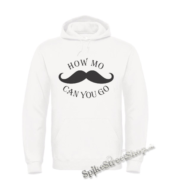 MUSTACHE - How Mo Can You Go - biela pánska mikina