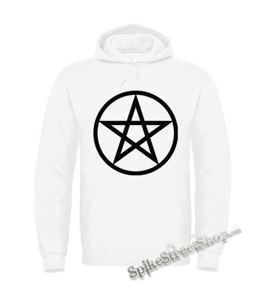 PENTAGRAM - Kladný - biela pánska mikina
