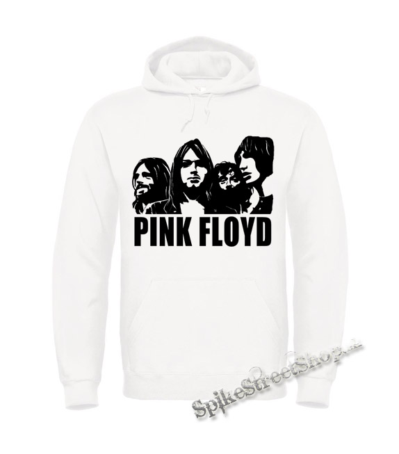 PINK FLOYD - Logo And Band - biela pánska mikina