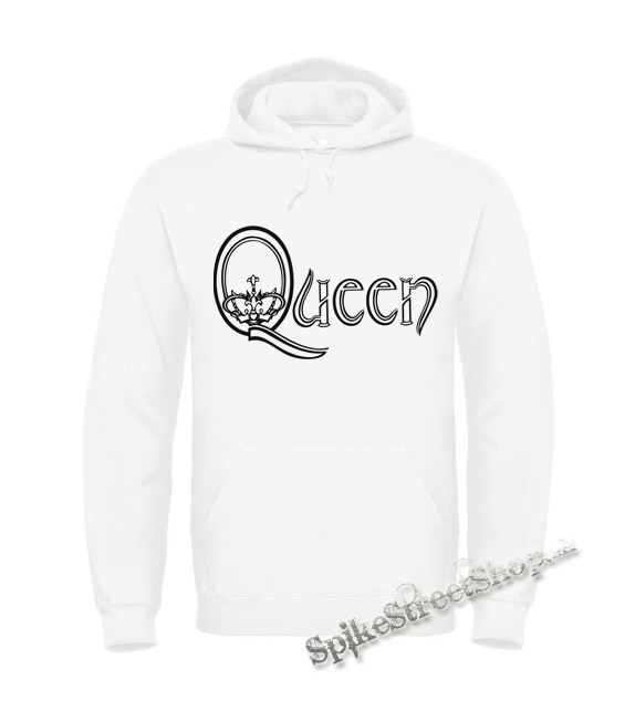 QUEEN - Logo Simple - biela pánska mikina