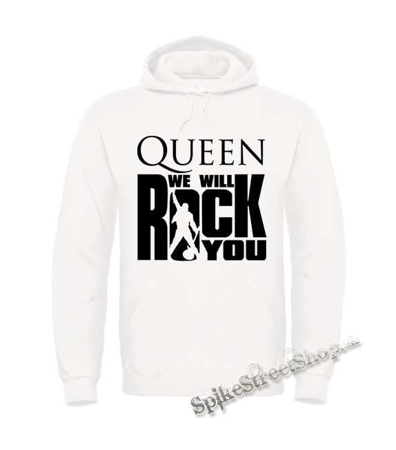 QUEEN - We Will Rock You - biela pánska mikina