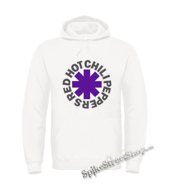 RED HOT CHILI PEPPERS - Purple Black Logo - biela pánska mikina