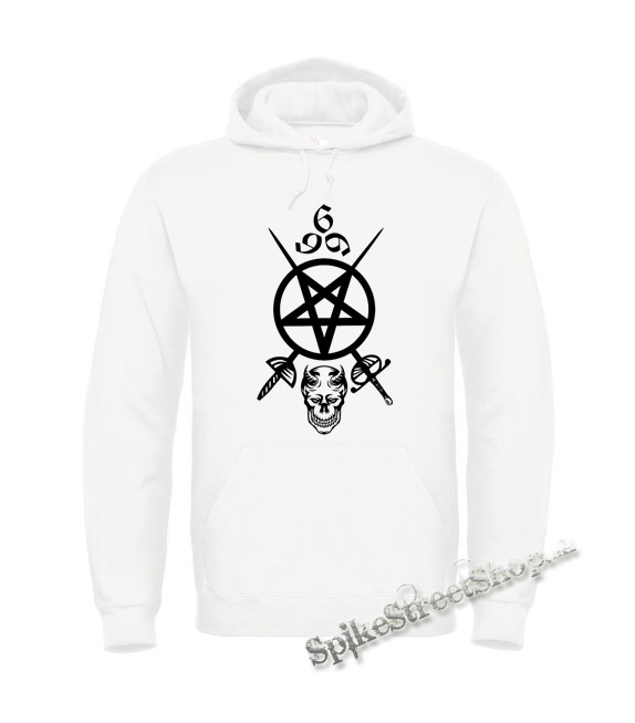 SATHANAS 666 - Swords Motive - biela pánska mikina