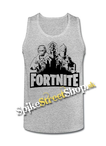 FORTNITE - Logo & Skins - Mens Vest Tank Top - šedé