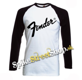 FENDER - Logo - pánske tričko s dlhými rukávmi (-50%=VÝPREDAJ)