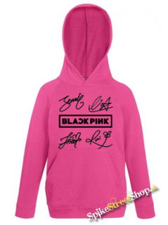 Detská ružová mikina BLACKPINK - Logo & Signature (-60%=VÝPREDAJ)