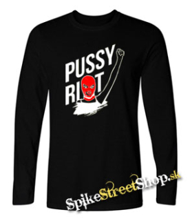 PUSSY RIOT - čierne pánske tričko s dlhými rukávmi (-50%=VÝPREDAJ)