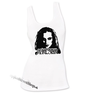 MANESKIN - Damiano Portrait - Ladies Vest Top - biele (-50%=VÝPREDAJ)