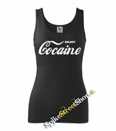 ENJOY COCAINE - Ladies Vest Top (-50%=VÝPREDAJ)