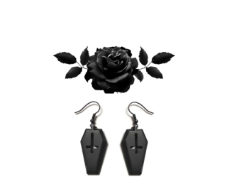 Náušnice gothic style-Coffin 