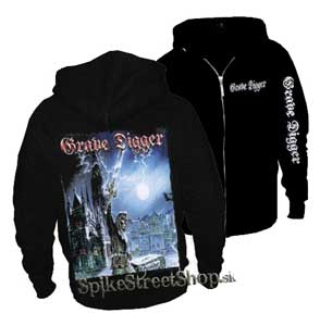 GRAVE DIGGER - Excalibur - čierna pánska mikina na zips