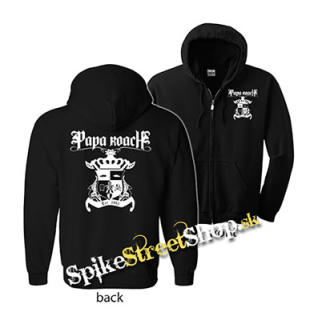 PAPA ROACH - Logo - mikina na zips (-60%=VÝPREDAJ)