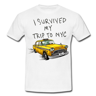 TOM HOLLAND - I Survived My Trip To NYC - SPIDER-MAN - biele pánske tričko (-60%=VÝPREDAJ)