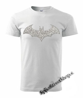 BATMAN - Silver Modern Logo - biele pánske tričko (-60%=VÝPREDAJ)