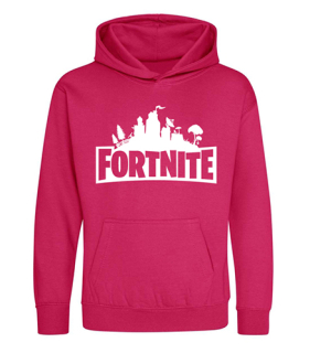 FORTNITE - Logo - ružová detská mikina (-60%=VÝPREDAJ)