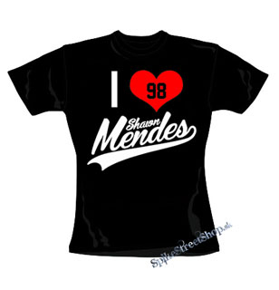 I LOVE SHAWN MENDES - čierne dámske tričko (-90%=VÝPREDAJ)