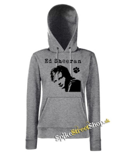 ED SHEERAN - Portrait - sivá dámska mikina (-60%=VÝPREDAJ)