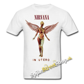 NIRVANA - In Utero - biele pánske tričko (-70%=VÝPREDAJ)