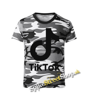 TIK TOK - Logo - maskáčové chlapčenské tričko METRO CAMO (-80%=VÝPREDAJ)