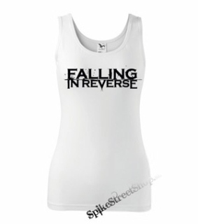 FALLING IN REVERSE - Logo - Ladies Vest Top - biele (-60%=Výpredaj)