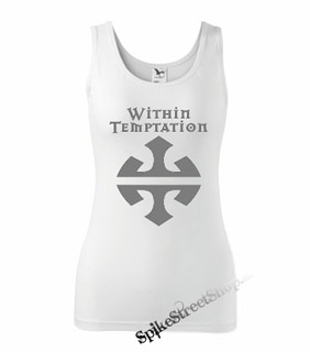 WITHIN TEMPTATION - Grey Logo - Ladies Vest Top - biele (-60%=Výpredaj)