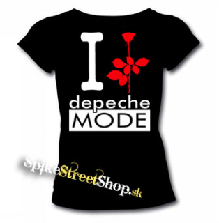 I LOVE DEPECHE MODE - čierne dámske tričko (-60%=Výpredaj)
