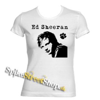 ED SHEERAN - Portrait - biele dámske tričko (-60%=VÝPREDAJ)