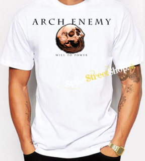 ARCH ENEMY - Will To Power Skull - biele pánske tričko (-70%=VÝPREDAJ)