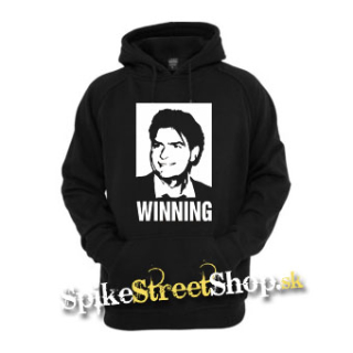 CHARLIE SHEEN - Winning - čierna pánska mikina (-60%=VÝPREDAJ)