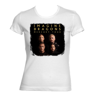IMAGINE DRAGONS - Mercury Tour - biele dámske tričko (-70%=VÝPREDAJ)