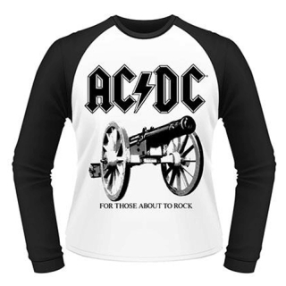 AC/DC - For Those About To Rock - pánske tričko s dlhými rukávmi (-50%=VÝPREDAJ)