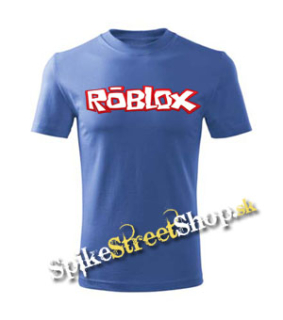 ROBLOX - Logo Red White - azurovomodré detské tričko (-70%=VÝPREDAJ)