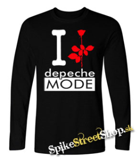 I LOVE DEPECHE MODE - čierne pánske tričko s dlhými rukávmi (-70%=VÝPREDAJ)