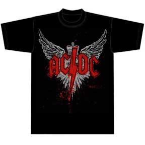 AC/DC - Wings - čierne pánske tričko (-60%=VÝPREDAJ)