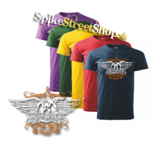 AEROSMITH - Logo - farebné pánske tričko (-80%=VÝPREDAJ)