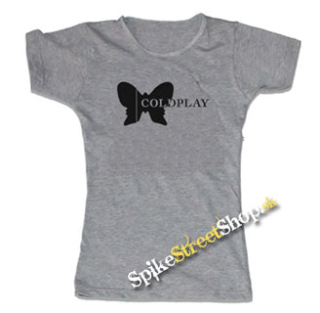 COLDPLAY - Butterfly Logo - šedé dámske tričko (-70%=VÝPREDAJ)