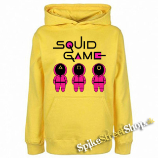 SQUID GAME - Characters - žltá detská mikina (-70%=VÝPREDAJ)