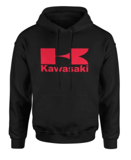 KAWASAKI - Logo - čierna pánska mikina (-60%=VÝPREDAJ)