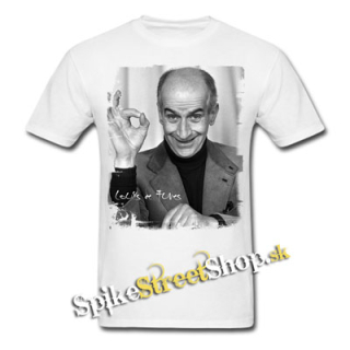 LOUIS DE FUNÉS - Portrait - biele pánske tričko (-60%=VÝPREDAJ)