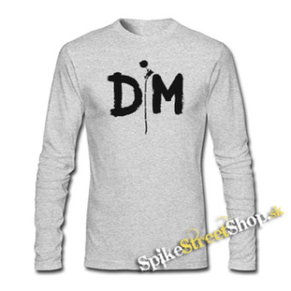 DEPECHE MODE - Logo Violator - šedé pánske tričko s dlhými rukávmi (-50%=VÝPREDAJ)