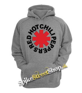 RED HOT CHILI PEPPERS - Logo - šedá pánska mikina (-50%=VÝPREDAJ)