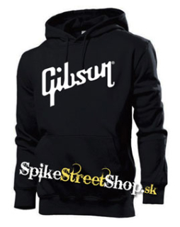 GIBSON - Logo - čierna pánska mikina (-50%=VÝPREDAJ)
